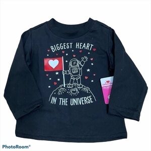 Biggest Heart in the Universe Astronaut T-Shirt NWT 12 mos Valentine’s Day